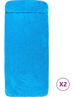 vidaXL Πετσέτα Θαλάσσης Μπλε 60x135cm 362679 2τμχ