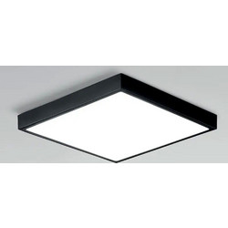 Φωτιστικό Οροφής - Πλαφονιέρα LED-Domo-Q24-NER CCT 2,4x24x24cm Black Intec Αλουμίνιο,Ακρυλικό