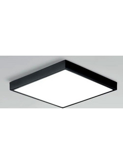 Φωτιστικό Οροφής - Πλαφονιέρα LED-Domo-Q24-NER CCT 2,4x24x24cm Black Intec Αλουμίνιο,Ακρυλικό