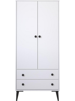 ArteLibre Δίφυλλη Ντουλάπα Ρούχων Amari Λευκή 82x48x180cm 14870043