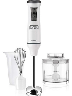 Black & Decker BXHBA600E Ραβδομπλέντερ με Ανοξείδωτη Ράβδο 600W