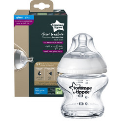 Tommee Tippee Close To Nature Γυάλινο Μπιμπερό με Θηλή Σιλικόνης κατά των Κολικών 0m+ White 150ml 42240089