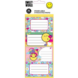 ΕΤΙΚΕΤΕΣ ΑΥΤΟΚ SMILEYWORLD 20ΤΕΜ 5ΦΥΛΛΑ,Ετικέτες Τετραδίων