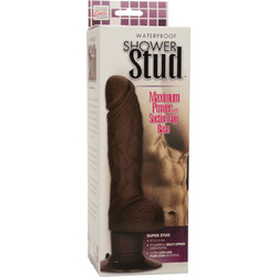 CalExotics Super Shower Stud Ρεαλιστικό Dildo με Βεντούζα & Όρχεις 12.75cm Μαύρο