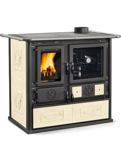 La Nordica Rosa Majolica 4.0 Liberty Pergamena Μαντεμένια Ξυλόσομπα με Φούρνο 9.6kW