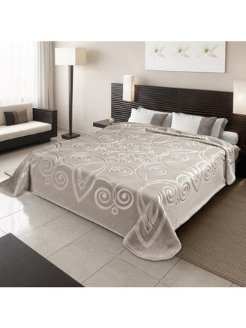 Κουβέρτα Βελουτέ Υπέρδιπλη Ster 516 Taupe Belpla Καφέ 220x240