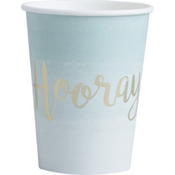 Ginger Ray Ποτήρια Βεραμαν με Χρυσό Hooray 8 τεμάχια