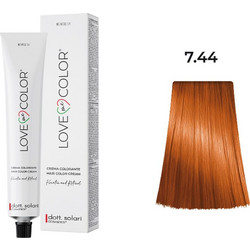 Dott. Solari Love Me Color 7.44 Ξανθό Έντονο Χάλκινο Μόνιμη Βαφή Μαλλιών 100ml