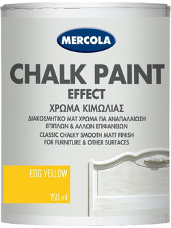 Mercola Chalk Paint Effect Χρώμα Κιμωλίας Κροκί Egg Yellow 750ml