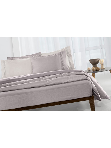 Guy Laroche Σεντόνι King Size Βαμβακερό Color 270x280 Plus Melanze
