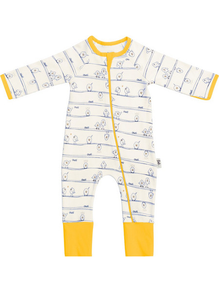 Owli Καλοκαιρινός Υπνόσακος με Πόδια Birds Yellow 6m-5y