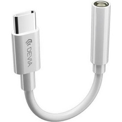 Devia Αντάπτορας EC608 Usb C Αρσενικό σε 3.5mm Θηλυκό για Φόρτιση & Hands Free Smart Λευκό