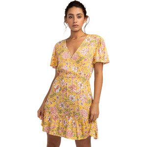 Billabong Spring Light Mini Καλοκαιρινό Καθημερινό Φόρεμα Κρουαζέ Κίτρινο EBJWD00120-YGF0 Billabong Spring Light Mini Καλοκαιρινό Καθημερινό Φόρεμα Κρουαζέ Κίτρινο EBJWD00120-YGF0