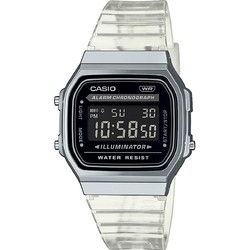 Casio Vintage Ψηφιακό Ανδρικό Ρολόι Χρονογράφος με Λευκό Καουτσούκ Λουράκι A-168XES-1BEF