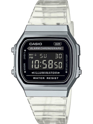 Casio Vintage Ψηφιακό Ανδρικό Ρολόι Χρονογράφος με Λευκό Καουτσούκ Λουράκι A-168XES-1BEF