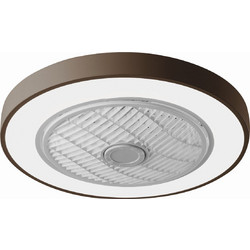 Lineme Marin 02-00166 Ανεμιστήρας Οροφής 30cm 35W με Φως & Τηλεχειριστήριο Καφέ