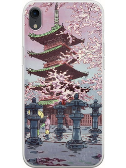 Θήκη Ukiyo-e - Cherry Blossom iPhone XR Flexible TPU (Διάφανη Σιλικόνη)