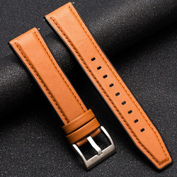 Bakeey Quick Release Λουράκι Δερμάτινο Light Brown (Universal 22mm)