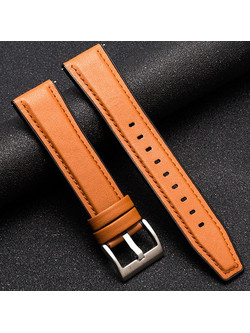 Bakeey Quick Release Λουράκι Δερμάτινο Light Brown (Universal 22mm)