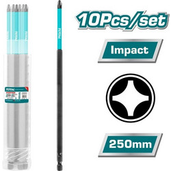 TOTAL ΜΥΤΕΣ ΜΑΓΝΗΤΙΚΕΣ ΜΑΥΡΕΣ PH2 250mm 10ΤΕΜ TACIM16PH2103