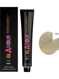 Glamour Professional Permanent Hair Color Cream 12.1 Ash Platinum Blonde Μόνιμη Βαφή Μαλλιών 120ml