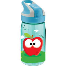 Laken Κεράσι/Μήλο Παιδικό Μπουκάλι Πλαστικό BPA Free με Καλαμάκι Γαλάζιο 450ml