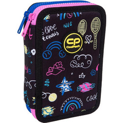CoolPack Jumper 2 Tennis Star Κασετίνα Γεμάτη με 2 Θήκες Μαύρη F066691