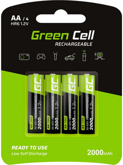 Green Cell Rechargeable AA 2600mAh 4τμχ