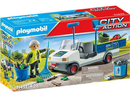 Playmobil City Action Ηλεκτρικό Όχημα Οδοκαθαρισμού για 4-10 Ετών 71433