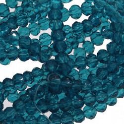 Ροδέλα Κρυστάλλινη Ταγιέ 2x3mm 226107186 100τεμαχια πετρολ 100