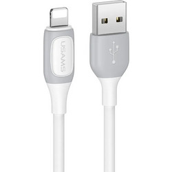 USAMS καλώδιο Lightning σε USB US-SJ595, 12W, 1m, λευκό