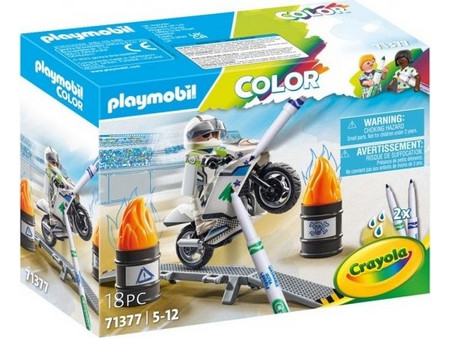 Playmobil Color Μοτοσικλέτα με Οδηγό για 5-12 Ετών 71377