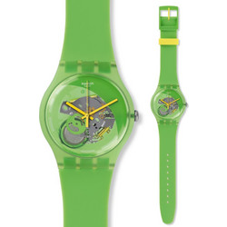 Swatch Pomme Tech Ανδρικό Ρολόι με Πράσινο Καουτσούκ Λουράκι SUOG110