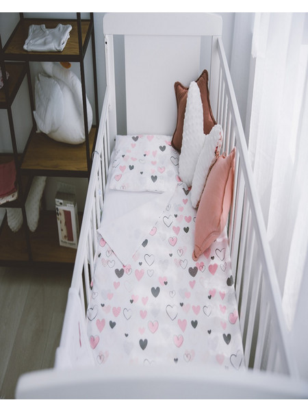 Bubaba σετ για κρεβάτι 2 τμχ pink hearts 50078