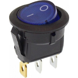 Διακόπτης On - Off 3 Pins με Μπλε Φωτισμό 6A 220V XM07