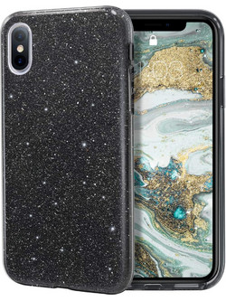 Θήκη iPhone XS Max Forcell Glitter Shine Cover Hard Case -Μαύρο