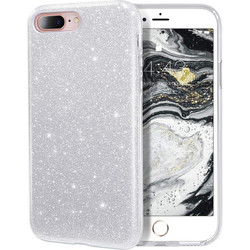 Θήκη iPhone 6 / 6s Plus Forcell Με Glitter Shine Cover Hard Case -Silver