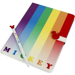 Disney Notebook with Pen Mickey Rainbow
