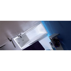 Sanitara Cubic Μπανιέρα Ακρυλική με Στήριξη και Αυτόματη Βαλβίδα 180x80cm -54318080