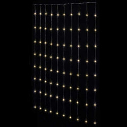 Aria Trade 400 Χριστουγεννιάτικα Λαμπάκια LED σε Κουρτίνα Θερμά Λευκά 1.9m