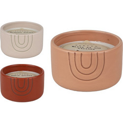 Κεραμικό Κηροπήγιο με Αρωματικό Κερί 12 x 7 cm Natural Living 31841