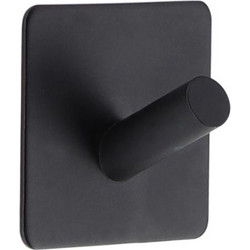 Άγκιστρο μπάνιου, γάντζος μεταλλικός, 3Μ, σε μαύρο χρώμα, 3x2.5x3 cm - Aria Trade