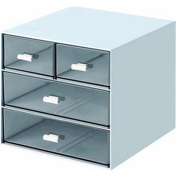 Organizer με 4 συρτάρια μπλε Y14,6x15,5x17,6εκ. Μπλέ