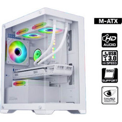 Armaggeddon Aquaron White Gaming Midi Tower Κουτί Υπολογιστή με Πλαϊνό Παράθυρο