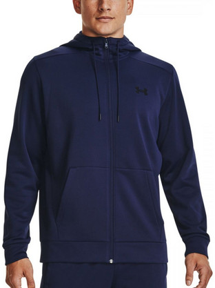 Under Armour Ανδρική Ζακέτα Fleece με Κουκούλα και Φερμουάρ Μπλε 1373357-410