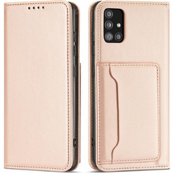 Magnet Card Case Case for Samsung Galaxy A12 5G Pouch Wallet Card Holder Pink