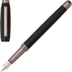 Στυλό Hugo Boss fountain pen από ορείχαλκο σε μαύρο και μπρονζέ χρώμα,με μπλε μελάνι. HSW2632A