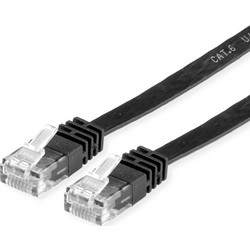 Value Flat U/UTP Cat.6 Καλώδιο Δικτύου Ethernet 1m Black