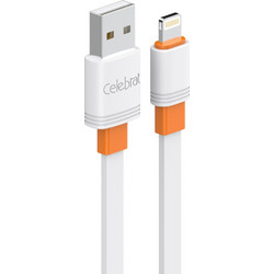 Celebrat CB-33L Flat USB-A to Lightning Cable 12W 1m White CB-33A-L-WH
