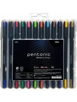 Linc Pentonic Σετ Στυλό Gel 0.3mm Πολύχρωμο 12τμχ